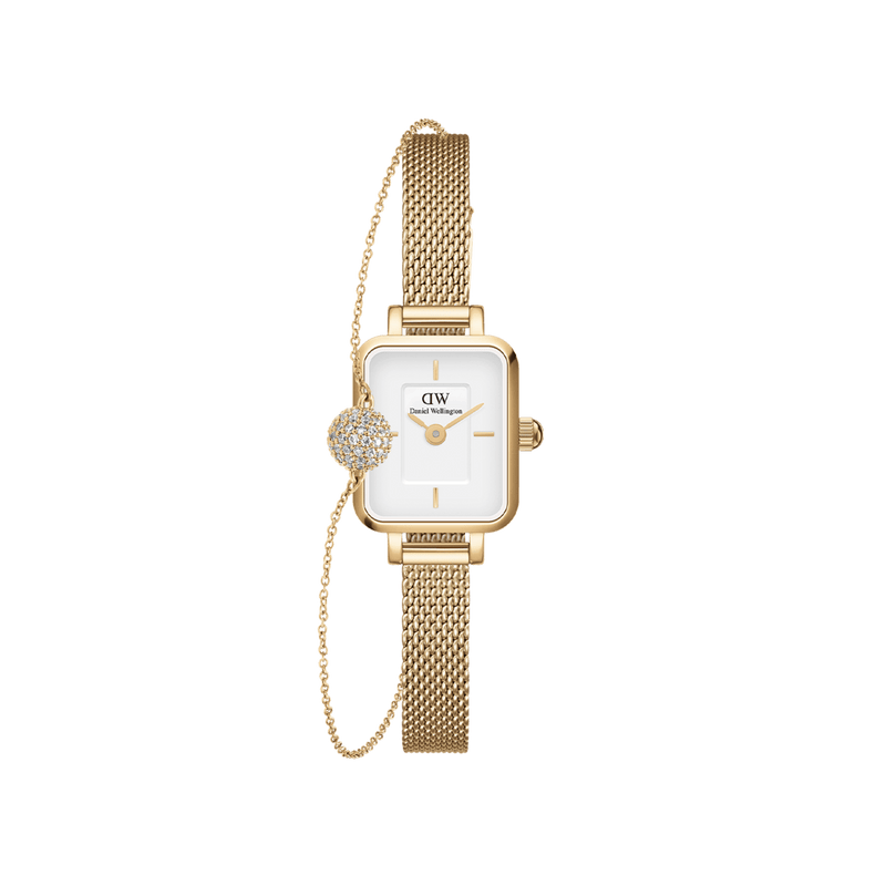 Quadro Mini & Pavé Crystal Gold Set